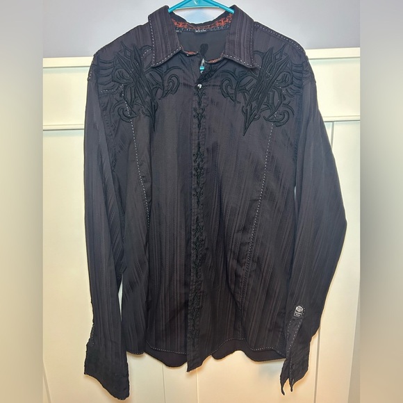 Vintage Roar tribal y2k embroidered button up longsleeve shirt - Picture 14 of 14